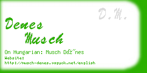 denes musch business card